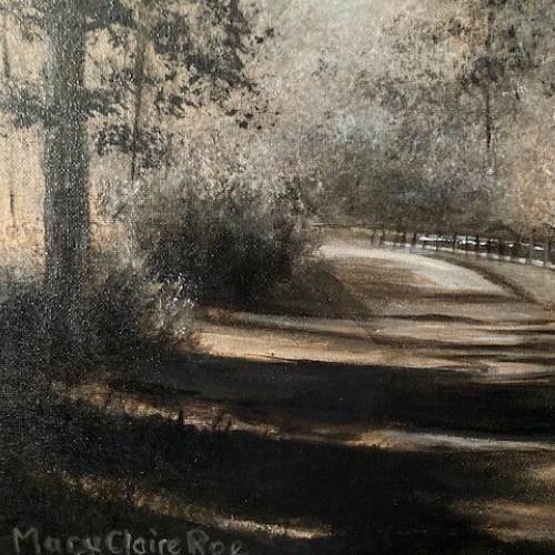 Acrylic Painting_ Quiet Country Road
