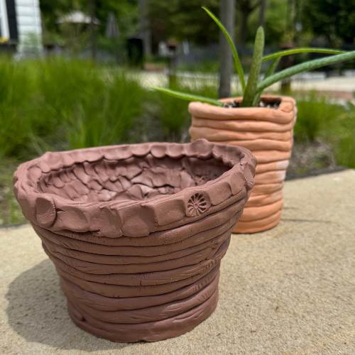 Garden Art Coil Pot