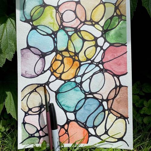 Watercolor Abstract Bubbles