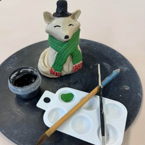 Clay Sculpture Fox