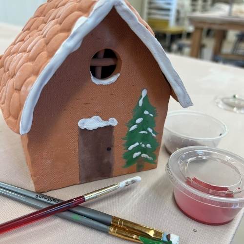Pottery Gingerbread House