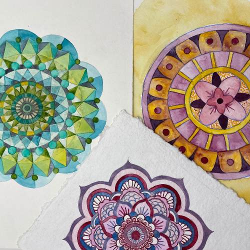 Watercolor Mandalas as Meditation