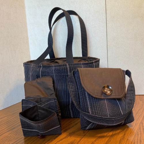 Sewing Upcycled Bags from Men's Dress Shirt