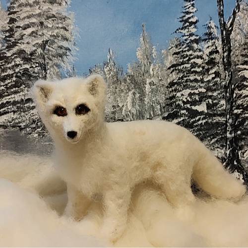 Needle Felting Arctic Fox